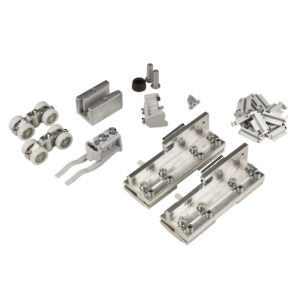 Hardware Set for Sliding Glass Door and Fixed Glass Panel - 100 kg (220 lb)