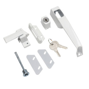 Push Button Latch for Screen and Storm Doors