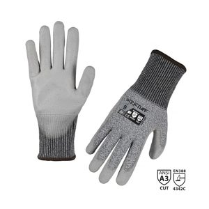 Polyurethane Dipped Industrial Cut-Resistant ANSI A3 Gloves