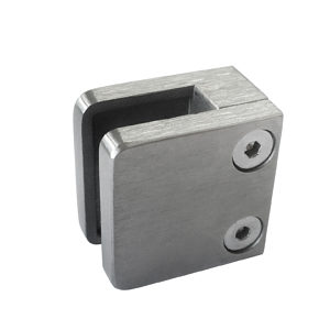 Square Glass Clamp - Flat Post Mount - Model 524